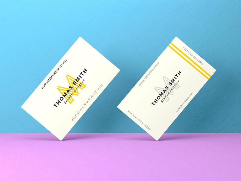 Realistic Business Card Mock-Up #01 - Freebcard