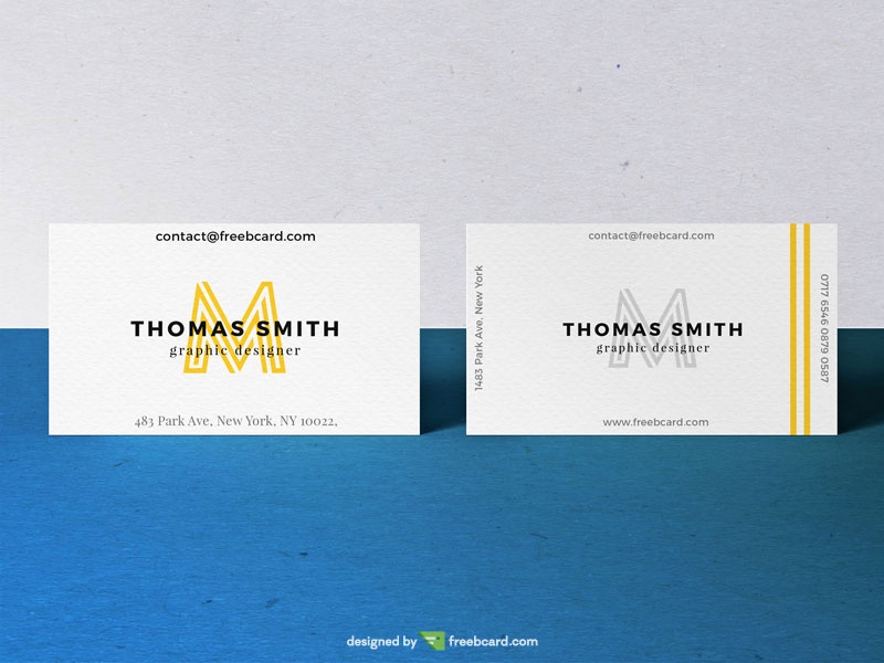 Realistic Business Card Mock-Up #02 - Freebcard