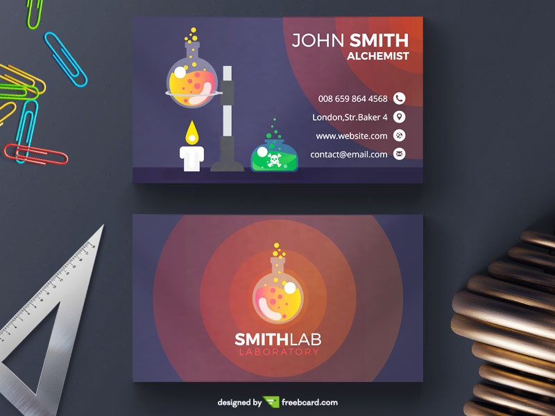 Creative Laboratory Visit Card Template - Freebcard