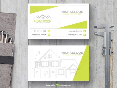 Green real estate business card