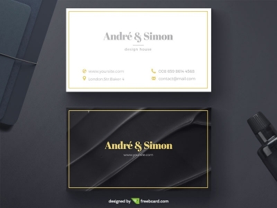 Elegant simple business card