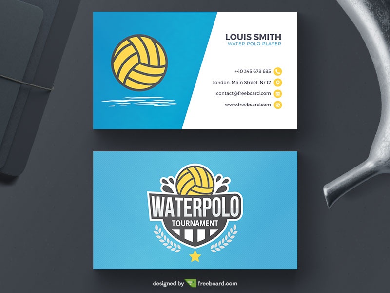 Water Polo Business Card - Freebcard