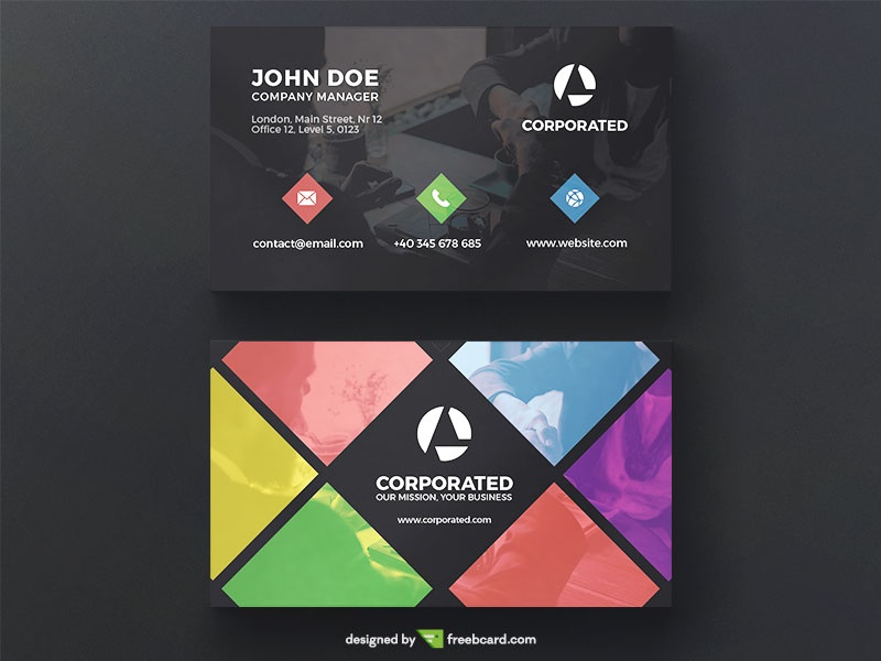 Colorful Agency Business Card - Freebcard