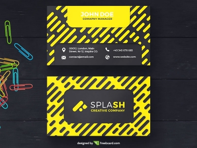 Yellow Creative Name Card Template