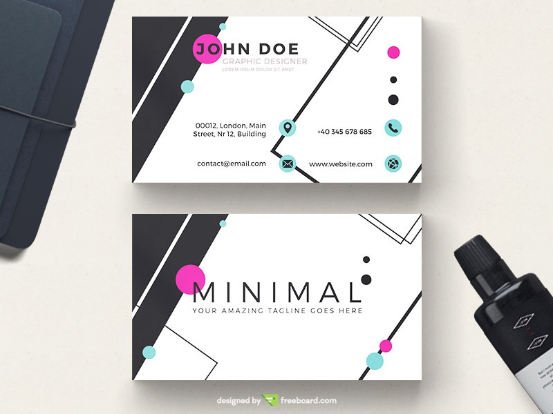 Black And White Minimal Business Card - Freebcard