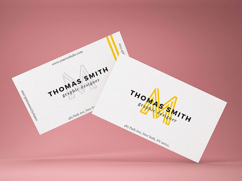 Realistic Business Card Mock-Up Template - Freebcard