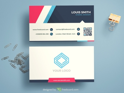 Minimal Corporate Blue Business Card Template