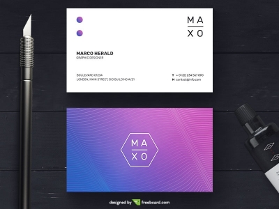 Minimal Business Card With Color Transition