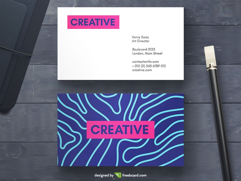 Creative Vivid Business Card  - Freebcard