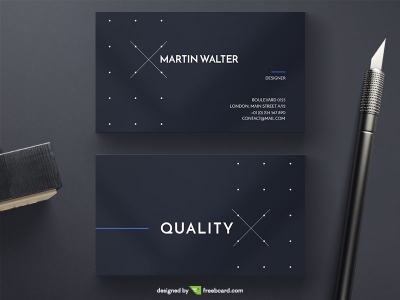 Dark Quality Business Card