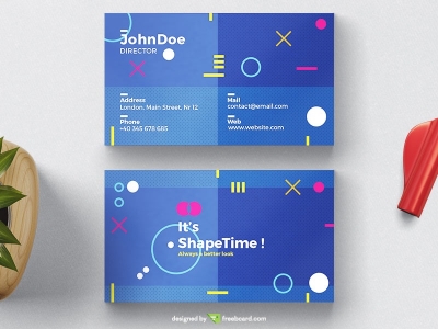 Creative Blue Business Card