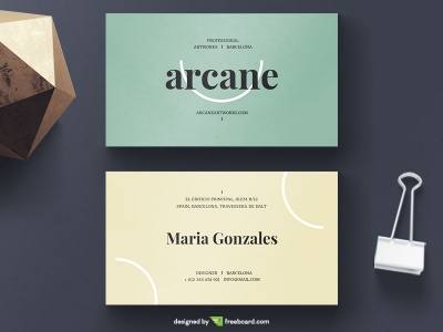 Minimal Yellow And Green Business Card