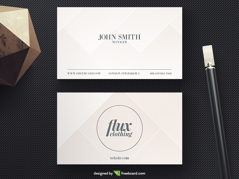 Gentle Beige Business Card - Freebcard