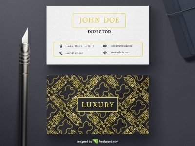 Black And White Luxury Business Card