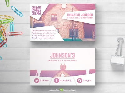 Real Estate Business Card With Color Transition