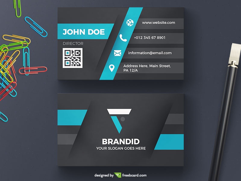 Elegant Corporate Business Card - Freebcard