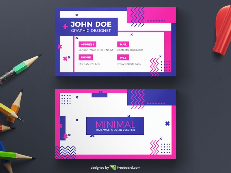 Intense Geometric Business Card - Freebcard