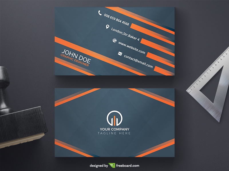 Diagonal Business Card - Freebcard