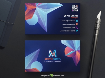 Abstract Facet Business Card