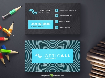 Blue Optical Business Card