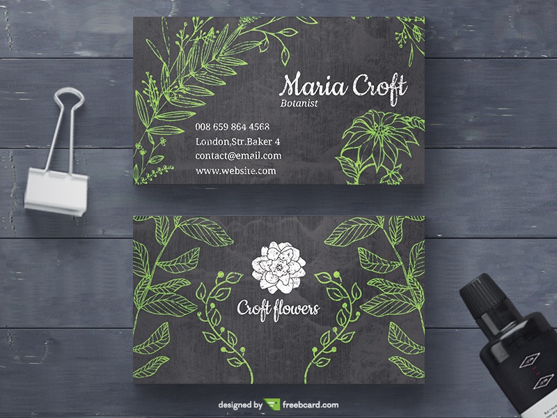 Botanical Business Card - Freebcard