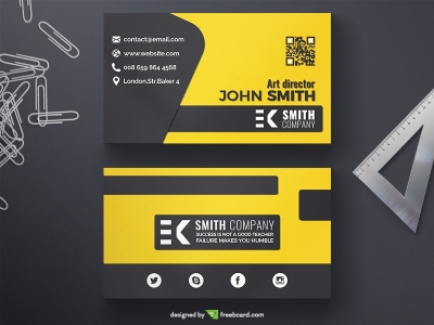 Black And Yellow Business Card