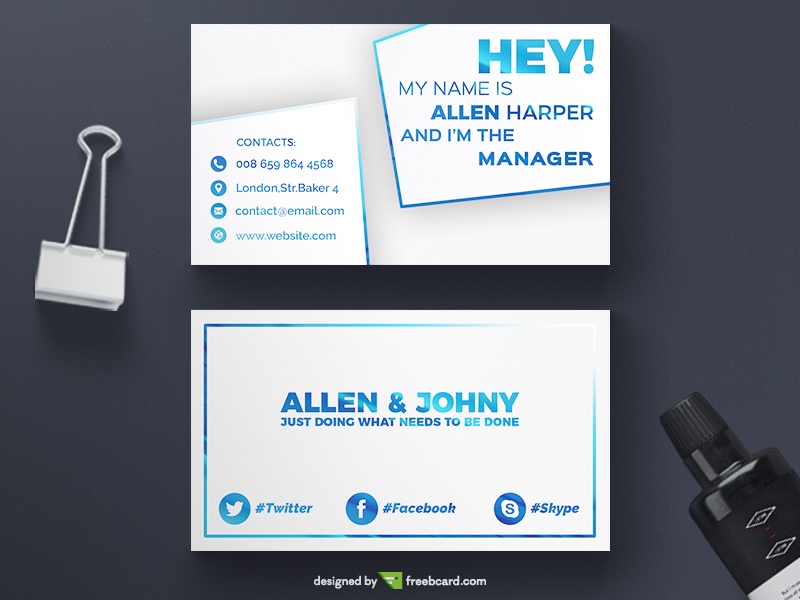 Creative White Business Card - Freebcard