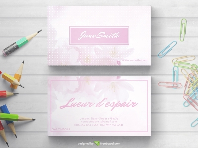 Light Feminine Business Card