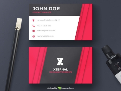 Red Corporate Business Card