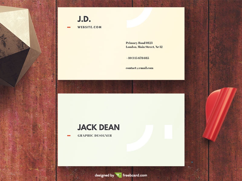 Basic Business Card Template - Freebcard