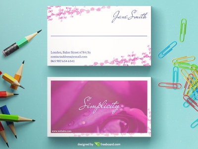 Light Floral Business Card