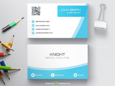 Light Blue Business Card