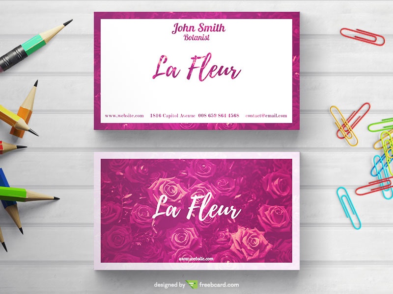 Rose Business Card - Freebcard