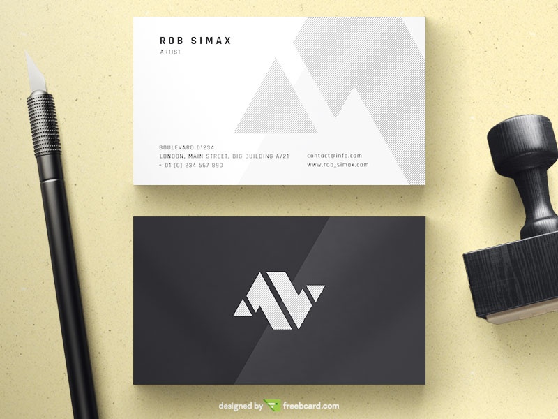 Elegant minimal Business Card - Freebcard