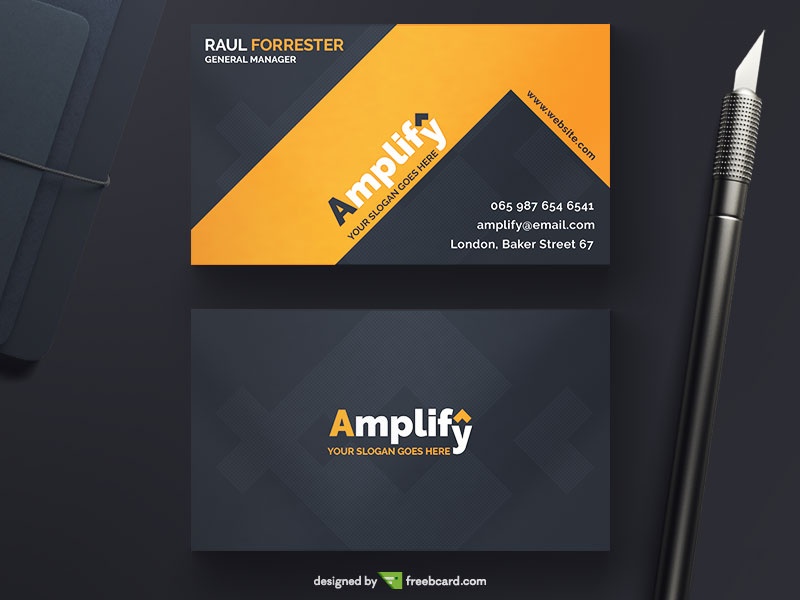 Amplify Corporate Business Card - Freebcard