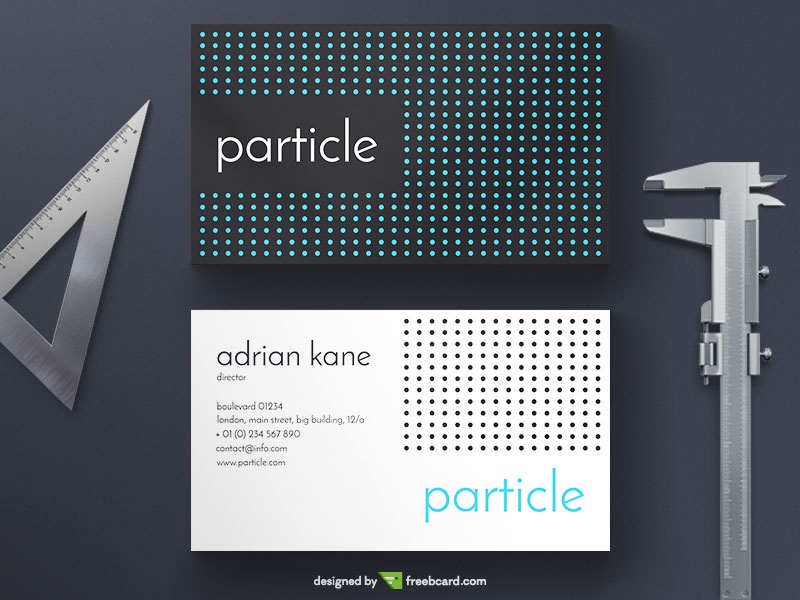 Particle Business Card - Freebcard