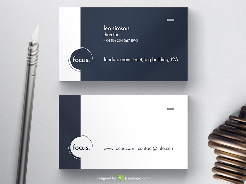 Focus Business Card - Freebcard