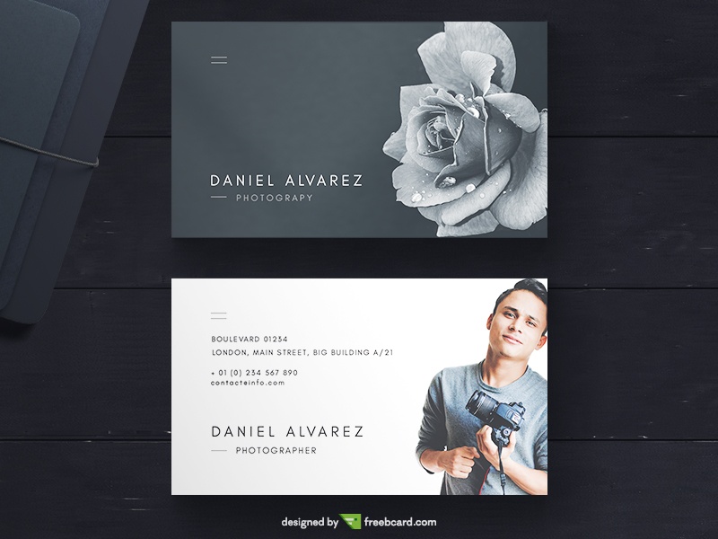 Minimal Photography Business Card - Freebcard