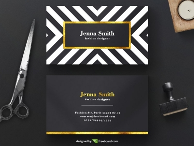 Minimal Gold Fashion business card