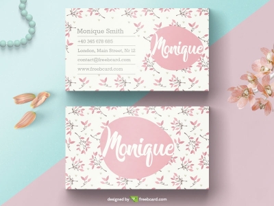 Floral Beauty Business Card Template