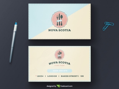 Vintage restaurant business card tempalte