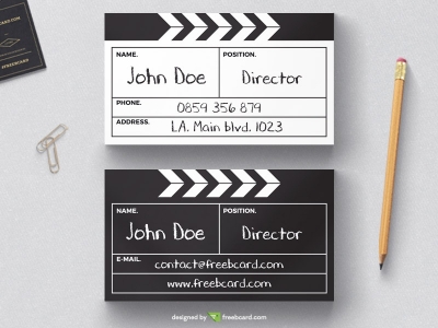 Directors cut board business card template