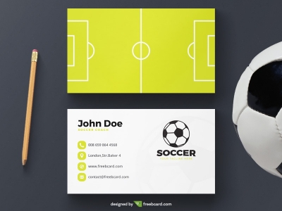 Soccer business card template